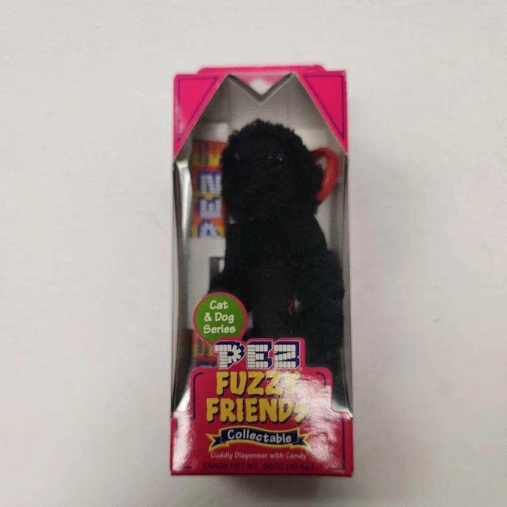 Vintage  PEZ Fuzzy Friends Dispenser NEW SEALED Boo The Cat Born 10/31/01